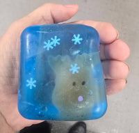 2" REINDEER & SNOWFLAKE SUGAR CUBE SQUISHY WINTER CHRISTMAS