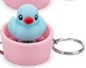 DUCK IN A BASKET FIDGET CLICKER KEYCHAIN BAG CHARM