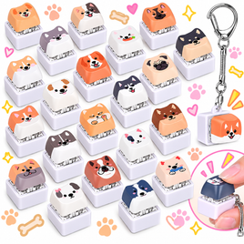 PUPPY DOG KEYBOARD FIDGET CLICKER KEYCHAIN
