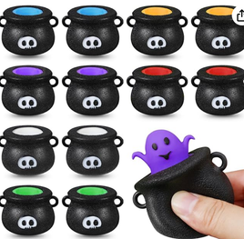 HALLOWEEN GHOST IN CAULDRON POP UP FIDGET TOY