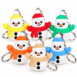1" SNOWMAN KEYBOARD CLICKER FIDGET KEYCHAIN
