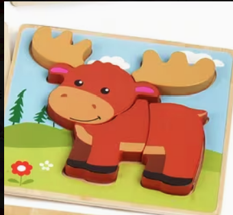 MOOSE TODDLER SIZE WOODEN PUZZLE