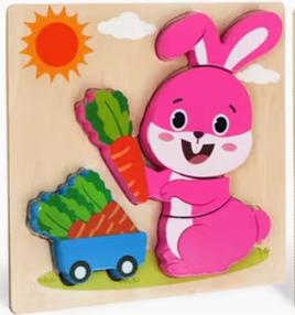 BUNNY TODDLER SIZE WOODEN PUZZLE