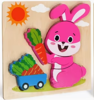 BUNNY TODDLER SIZE WOODEN PUZZLE