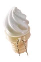 SOFT SERVE ICE CREAM FIDGET CLICKER KEYCHAIN/BAG CHARM