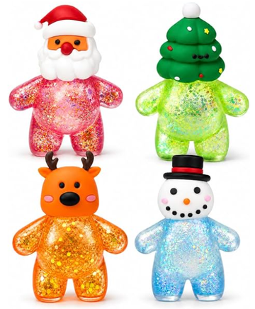 LITTLE SPARKLY CHRISTMAS CHARACTER SQUISHY