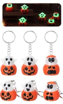 GLOW IN THE DARK GHOST IN PUMPKIN FIDGET CLICKER HALLOWEEN