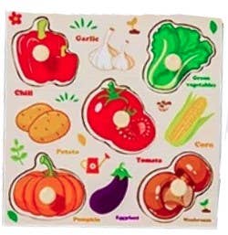 VEGGIES TODDLER SIZE WOODEN PUZZLE
