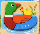 DUCKS TODDLER SIZE WOODEN PUZZLE