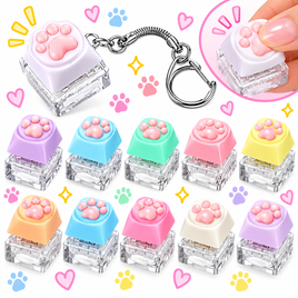 PAW PRINT KEYBOARD CLICKER FIDGET KEYCHAIN
