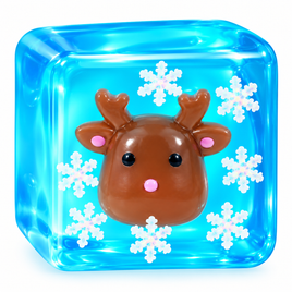 2" REINDEER & SNOWFLAKE SUGAR CUBE SQUISHY WINTER CHRISTMAS