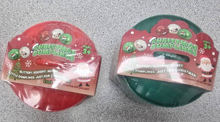 1 BUN-3 MINIATURE REINDEER GLITTER DUMPLING SQUISHIES INSIDE