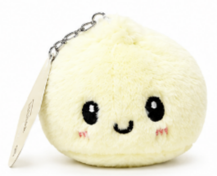 SOFT PLUSH DUMPLING KEYCHAIN/BAG CHARM