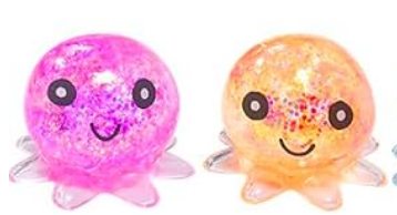 SMALL GLITTER OCTOPUS SQUISHY