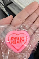 1" MESSAGE HEARTS KEYBOARD CLICKER FIDGET KEYCHAIN