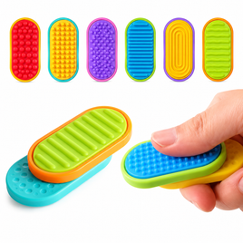 TEXTURED BRIGHT COLOR MAGNETIC SLIDER SENSORY FIDGETS