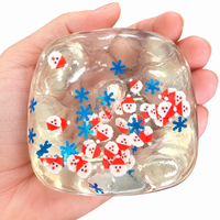 CHRISTMAS SANTAS & SNOWFLAKES MALTOSE SQUISHY CUBE