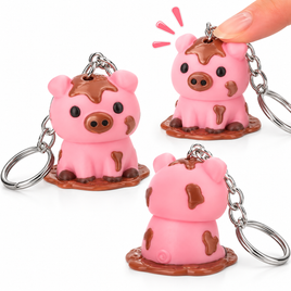 MUDDY PIG FIDGET CLICKER KEYCHAIN