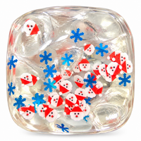 CHRISTMAS SANTAS & SNOWFLAKES MALTOSE SQUISHY CUBE