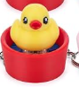 DUCK IN A BASKET FIDGET CLICKER KEYCHAIN BAG CHARM