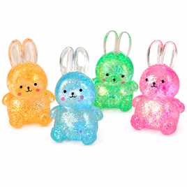 4" GLITTER BUNNY SQUISHY RABBIT