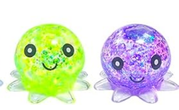 SMALL GLITTER OCTOPUS SQUISHY